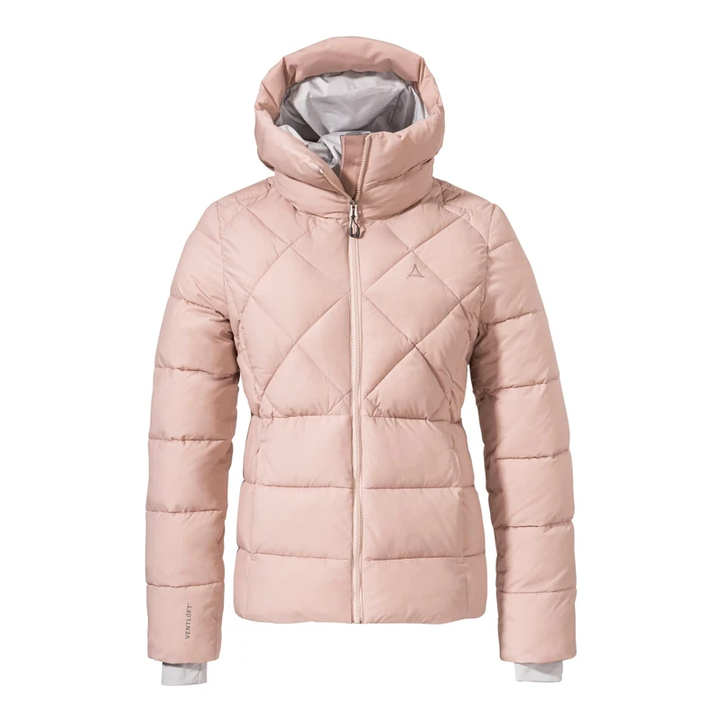 Schöffel Women's Ins Jacket Boston L, Warm Winter Jacket Made from Recycled Materials, Lightweight Quilted Jacket with Hood, Windproof and Water-Repellent