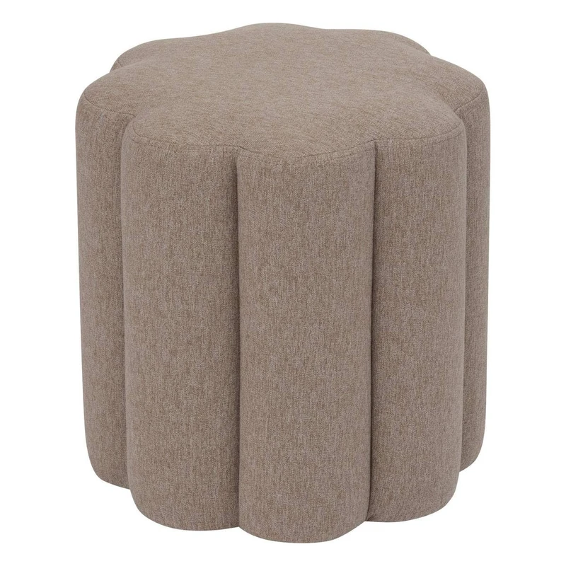 Atmosphera Pouffe Floral 38 x 40 cm Beige - Image 1