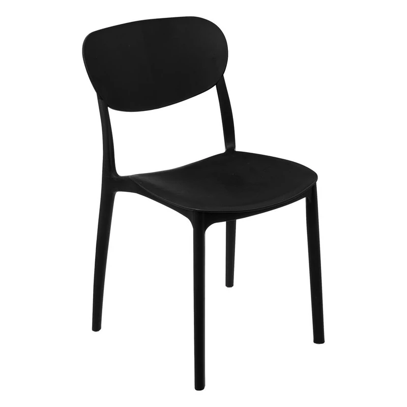 5five Stackable Chair Plastic Black Plasta