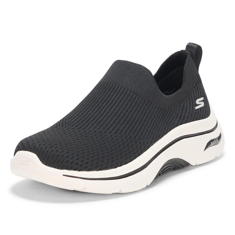 Skechers Women's Go Walk Arch Fit 2.0 Paityn Trainers, Black White, 3.5 UK