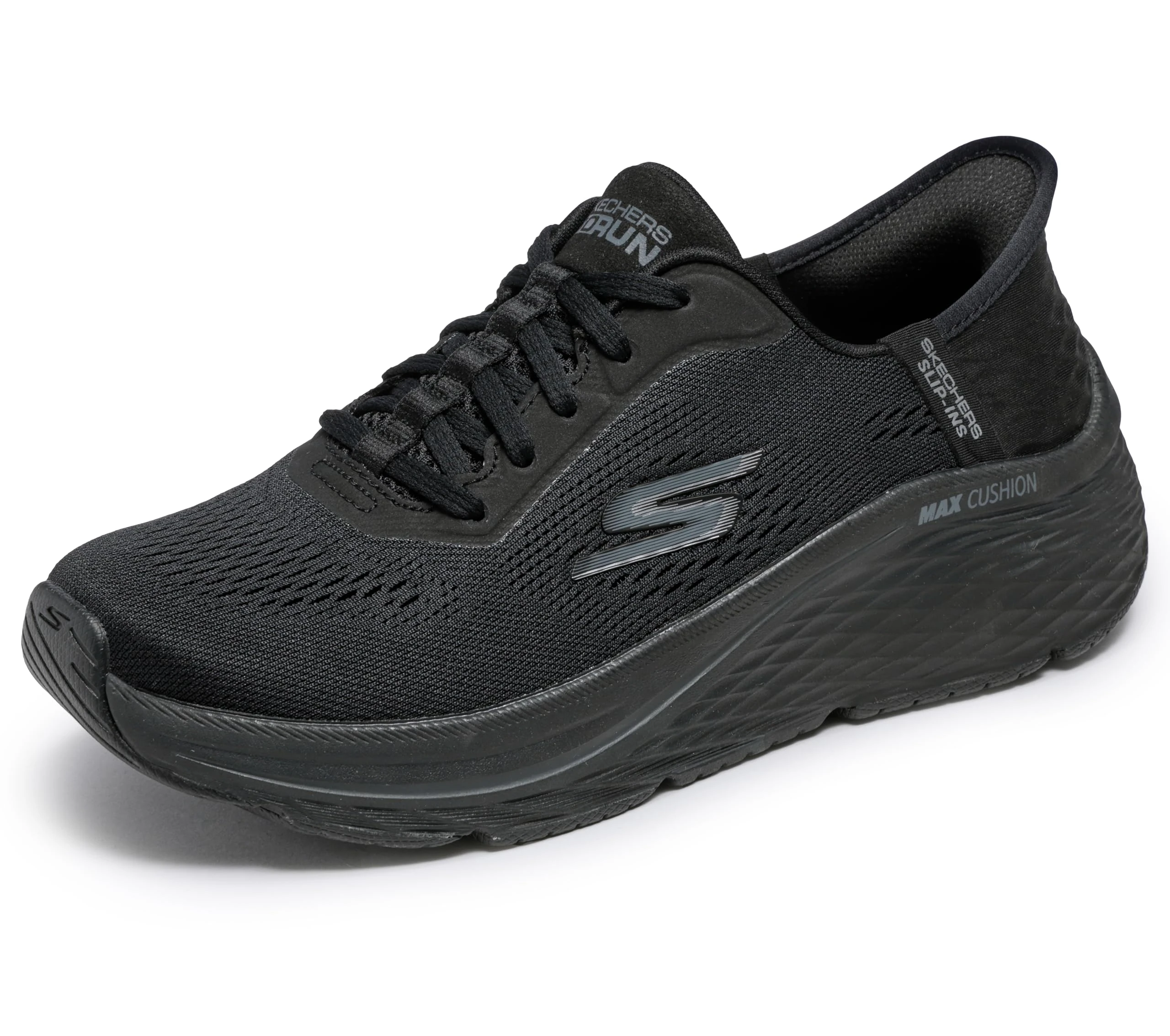 Skechers Women's Max Cushioning Elite 2.0 Vanish Hands-Free Slip-ins Sneaker, Black, 3 UK