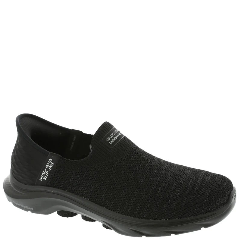 Skechers Women's Go Walk 7 Springtime Hands Free Slip-ins Sneaker, Black, 5.5 Wide