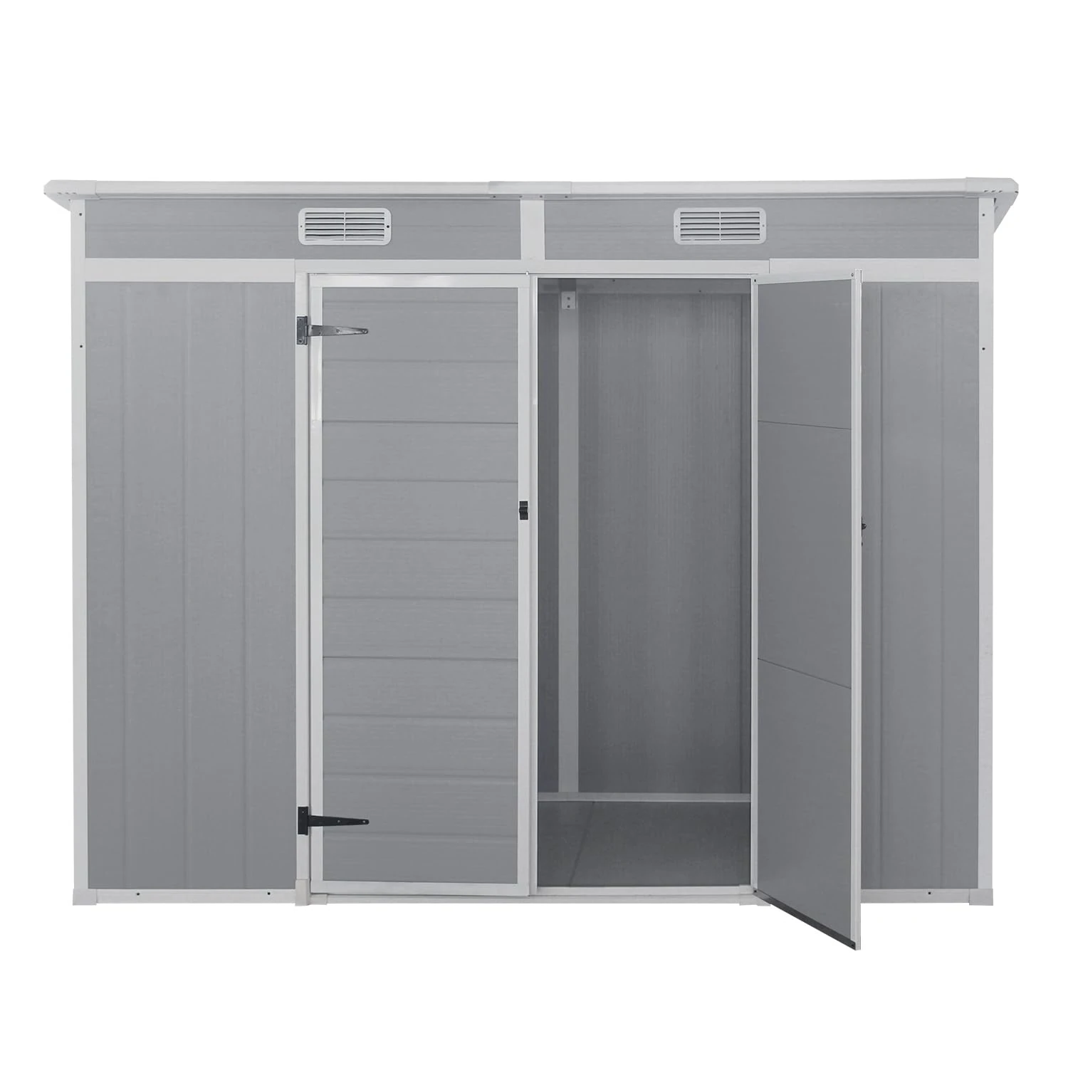 Panana Plastic Sheds Garden Storage Outdoor Shed House, Grey, 8x4' (8X4)
