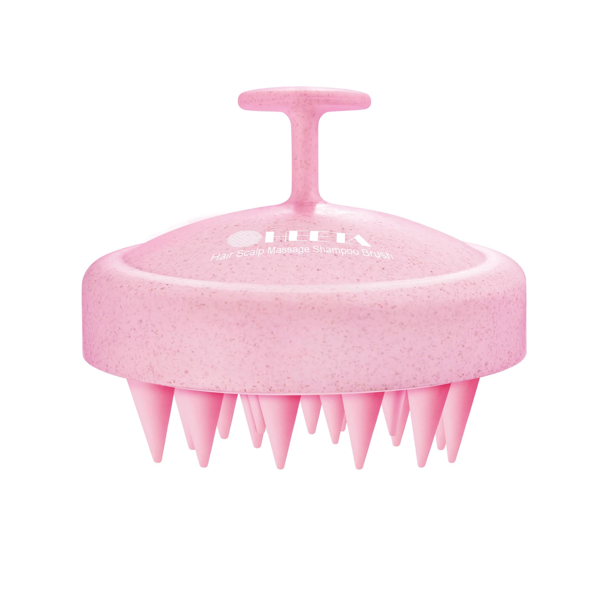 HEETA Scalp Massager, Head Massage Brush with Soft Silicone Bristles, Pink - Relax Scalp for Men, Women, Children