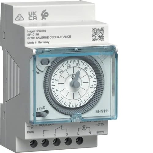 Hager EHN11116A 230V Time Switch with Reserve