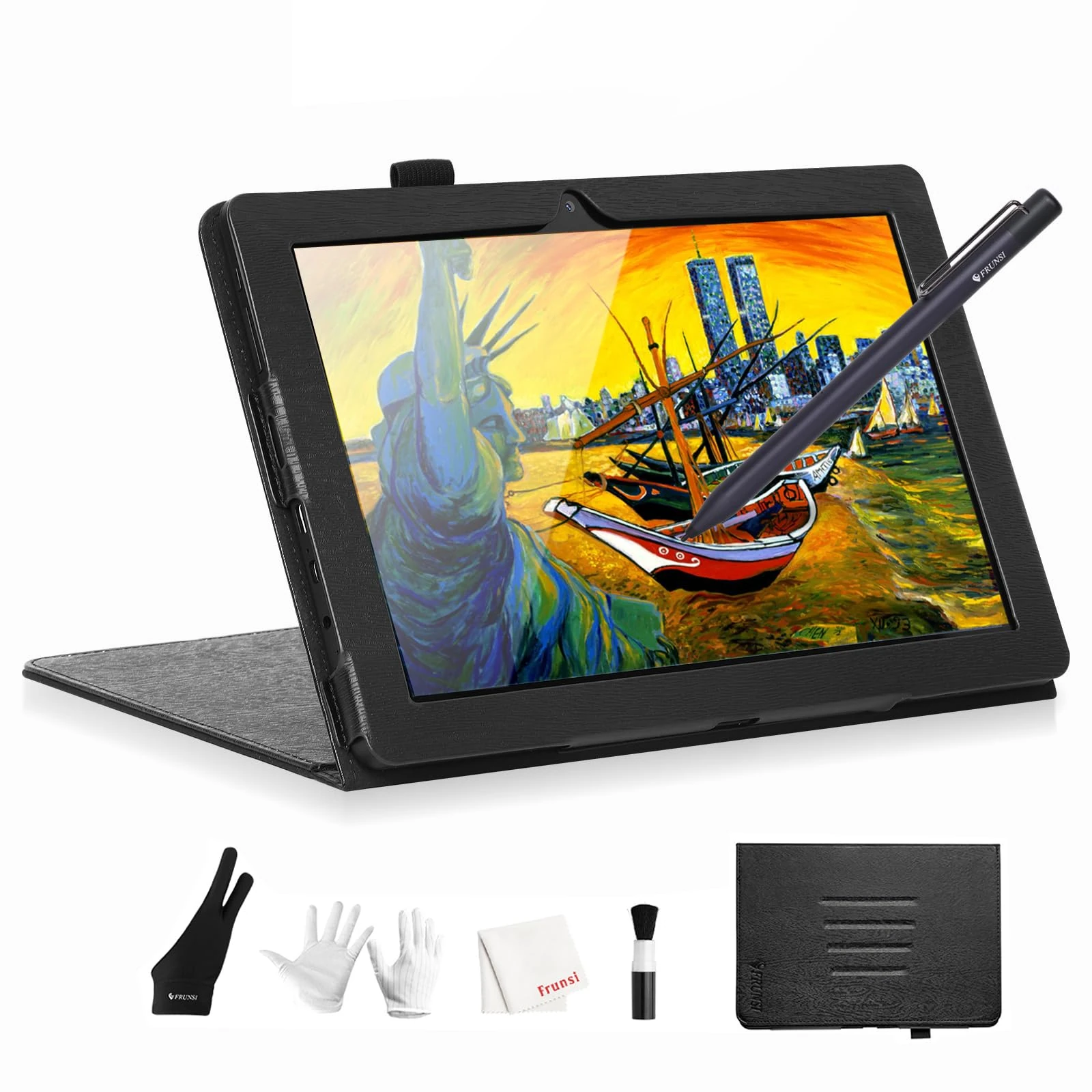 Frunsi-T8 Standalone Drawing Tablet with Screen,8 inch Screen, No Computer Needed,Stylus Pen,More Bonus,Drawing Apps Tutorials Pre-Installed,Best Gift for Beginner,Digital Artist,Designer