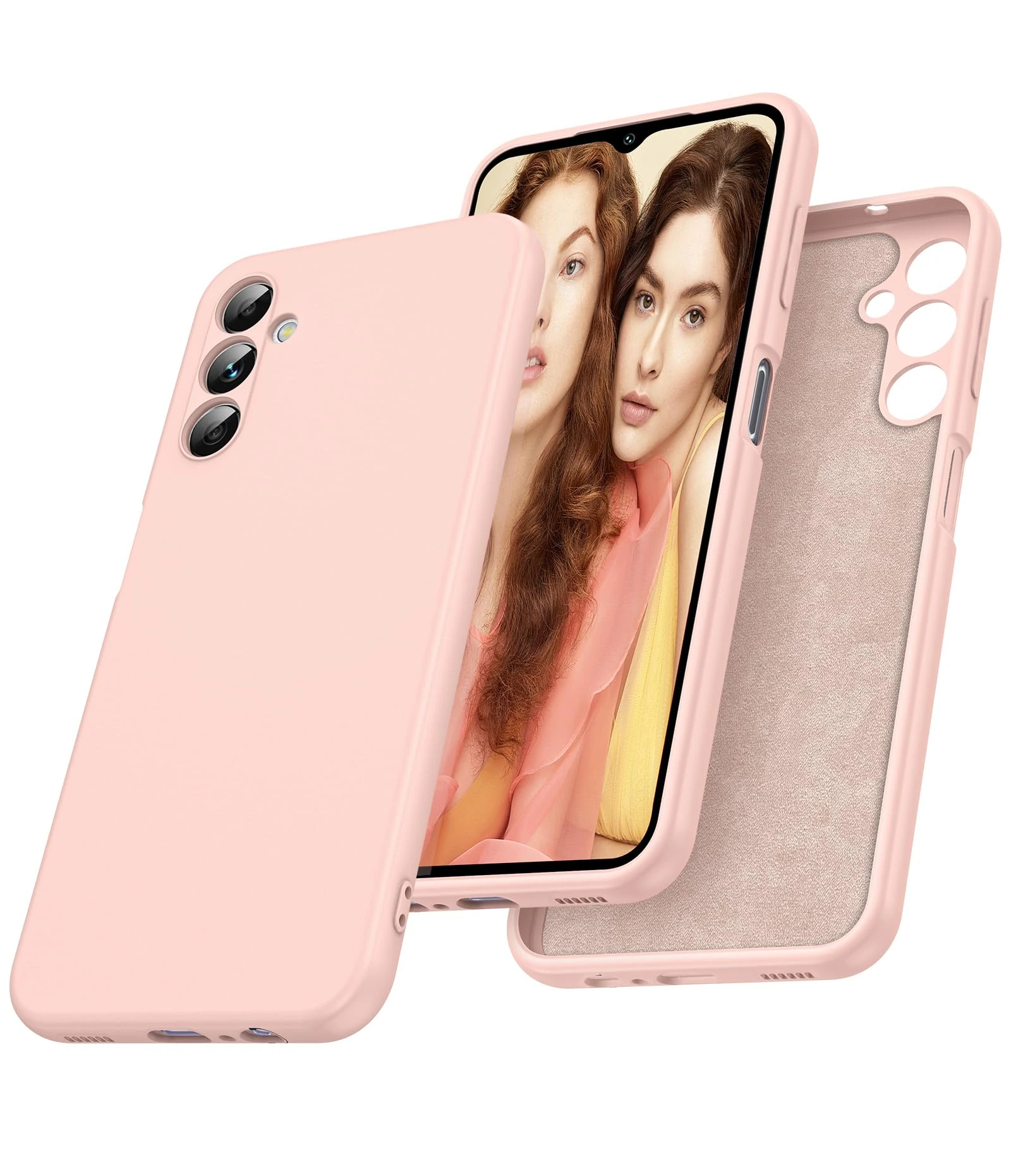 LeYi for Samsung Galaxy A14 Case Case, Flexible Lightweight TPU Protective Silicone Slim Rugged Shockproof Phone Cover for Samsung A 14,Pink