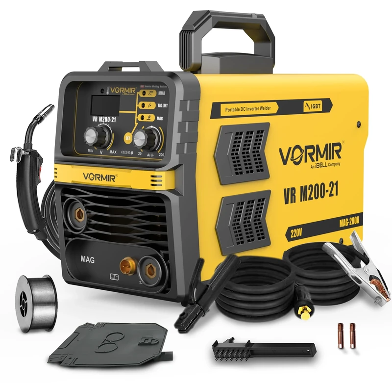 iBELL VORMIR VRM200-21 Inverter MMA/MAG/TIG LIFT Welding Machine (Home/DIY) 200A with Hot Start, Anti-Stick Functions