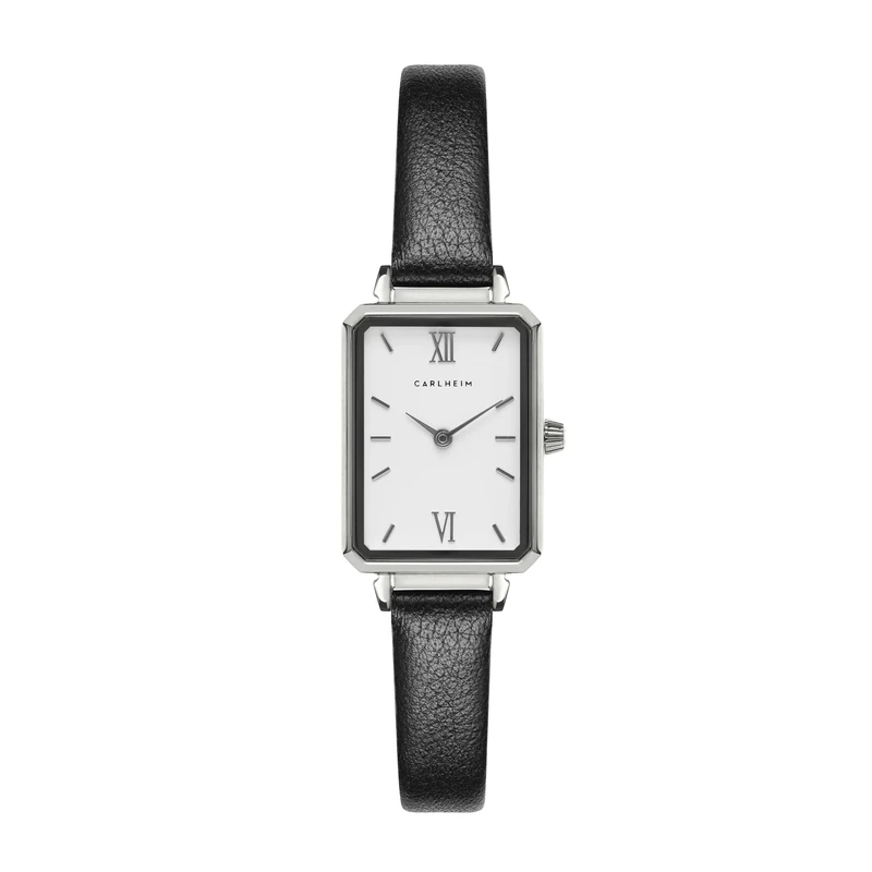 Carlheim Women Analog Japanese Quartz Watch with Leather Strap 2620-ASMBL