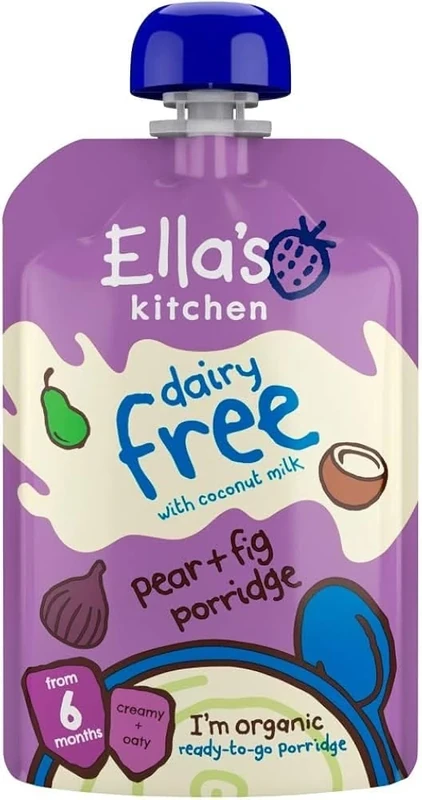 Ella's Kitchen Dairy Free Pear & Fig Porridge (Stage 1) 100g (Pack of 6)