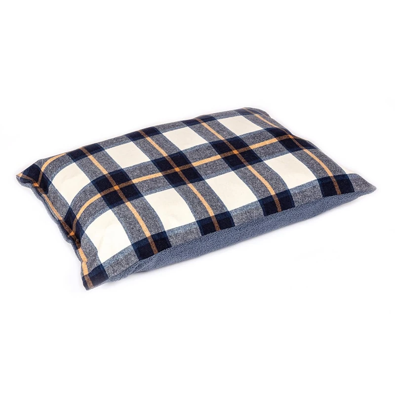 Danish Design Navy Bowmore Brushed Check Design Reversible Deep Duvet with Removeable Cover Large