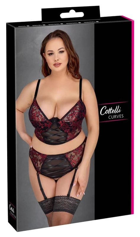 Bra Set Black/red 95E/XXL