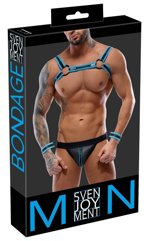 Men's Jock Set Black/Blue M - Image 1