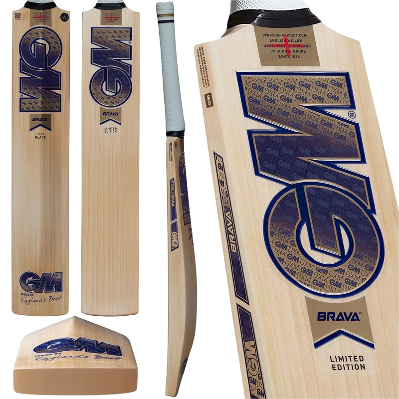 GM | Cricket Bat | Brava Original | Prime English Willow | DXM, Pro-Lite Grip | Full Size Short Handle Suitable for Players 175cm / 5' 9" & Over | Gunn & Moore