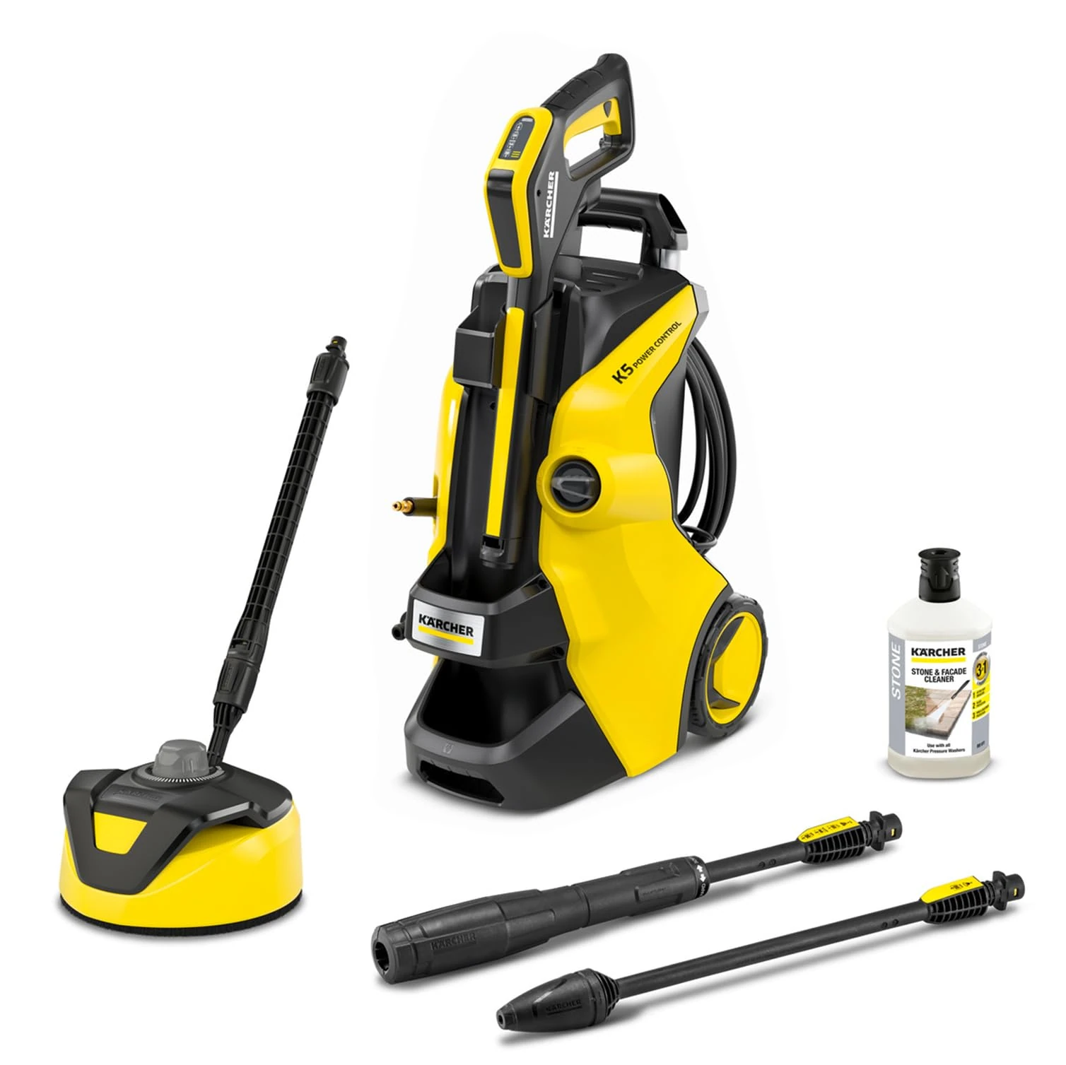 Kärcher K 5 Power Control Home Pressure Washer, Pressure: max. 145 bar, Flow Rate: 500 l/h, Area: 40 m²/h, Water Filter, Weight: 13 kg, high-Pressure Gun, Dirt Blaster, Spray Lance, Home Kit