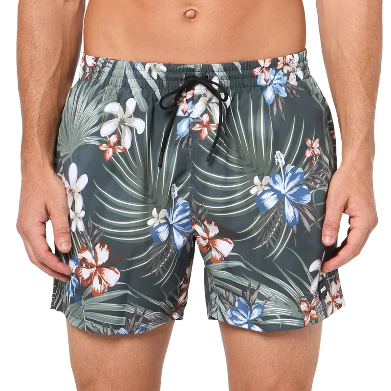 BOSS Men's Piranha Swim Trunks, Tropical Khaki, S