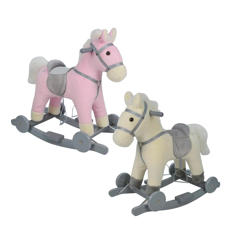 Famosa Softies - Rocking Horse with Wheels and Sound, Pink (Famous 760023185)