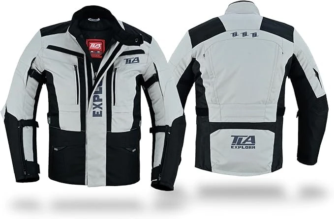 TLA EXPLORA 4-Season Motorcycle Jacket with protection, detachable lining, waterproof, and breathable. Sizes S-6XL for Men & Women. Perfect for Enduro, Adventure, Snowmobile, Quad, and ATV. - Image 1