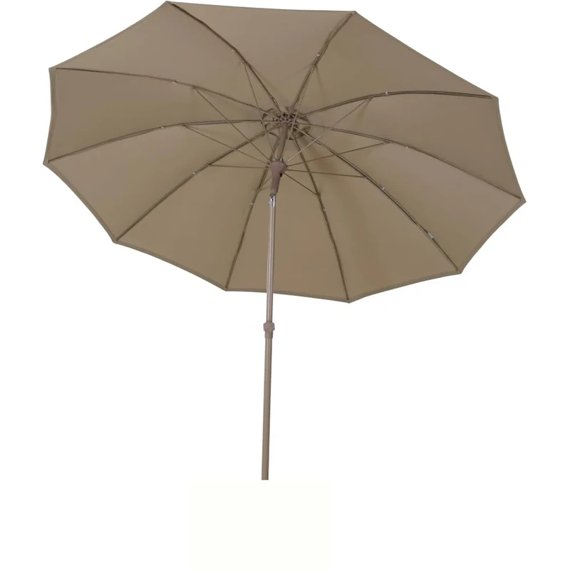 Siena Garden Paolo Centre Pole Umbrella Diameter 270 cm Aluminium Taupe Frame 100% Polyester Cover 180 g/m² Taupe