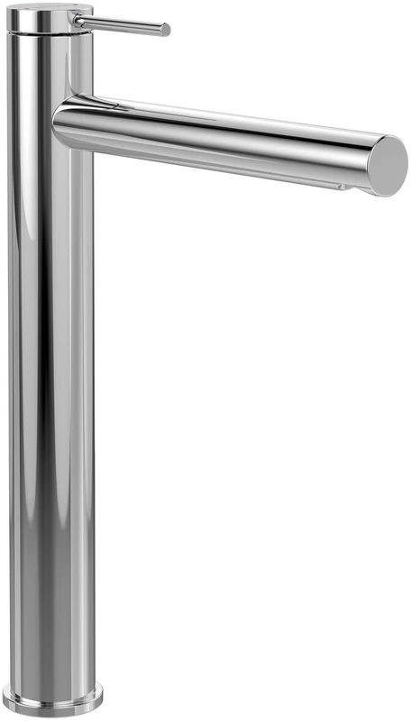 Villeroy & Boch Loop & Friends Raised washbasin, Without Outlet Fitting, Bathroom with Ceramic Cartridge, Water-Saving washbasin, spout Height 251 mm, Round, Chrome