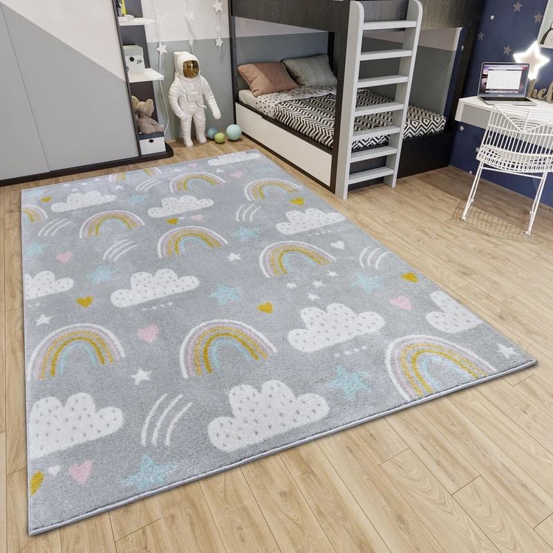 Hanse Home Adventures Children's Rainbow Clouds Pattern Rug - Multicolor, 160 x 235 cm