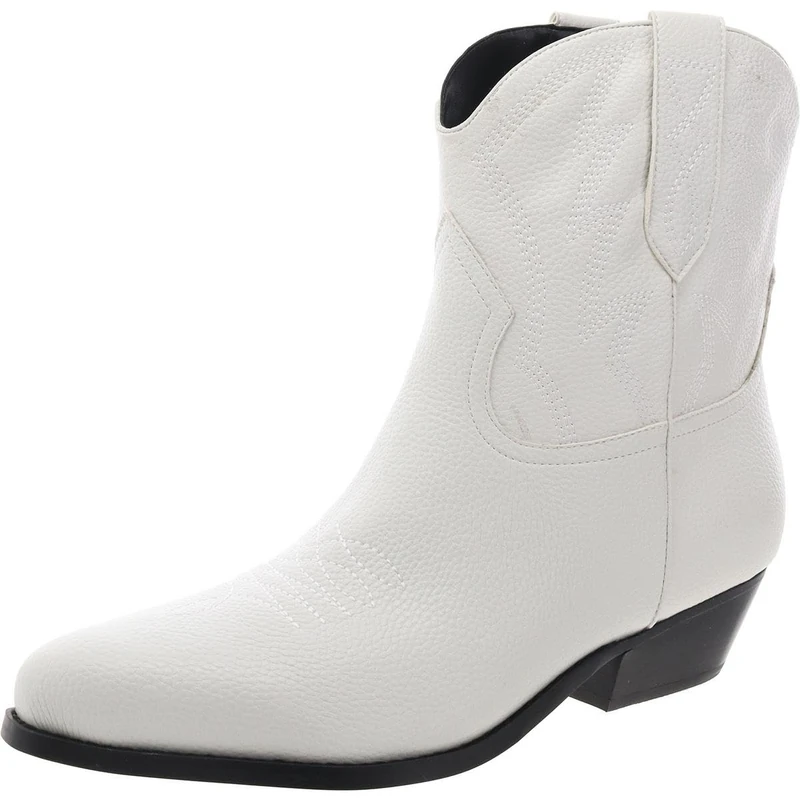 GUESS Women's Ginette Ankle Boot, White 140, 5 UK