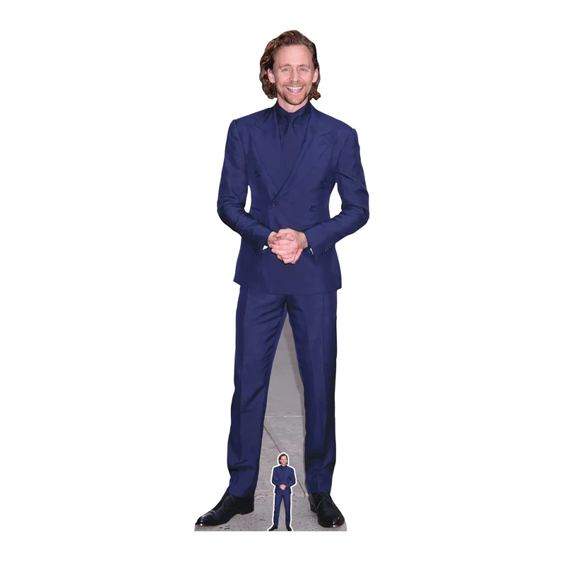 Star Cutouts CS1160 Tom Hiddleston Blue Suit Cardboard Cutout with Mini