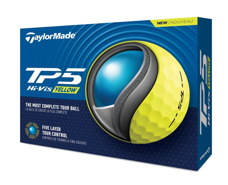TaylorMade TM24 TP5 Golf Balls 12 Ball Pack Yellow