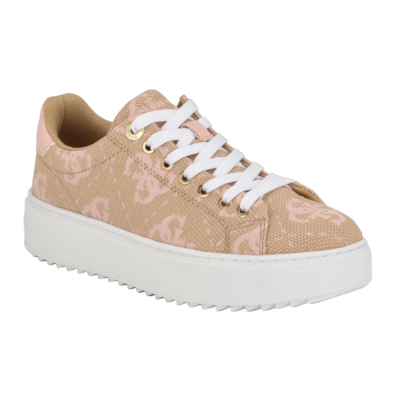 GUESS Women's Denesa Sneaker, Beige/Cameo 681, 6 UK