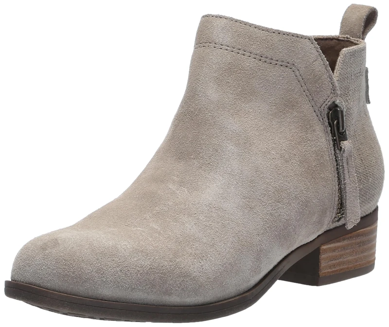 TOMS Women's Dahlia Ankle Boot, Dune Suede/Canvas, 6.5 UK