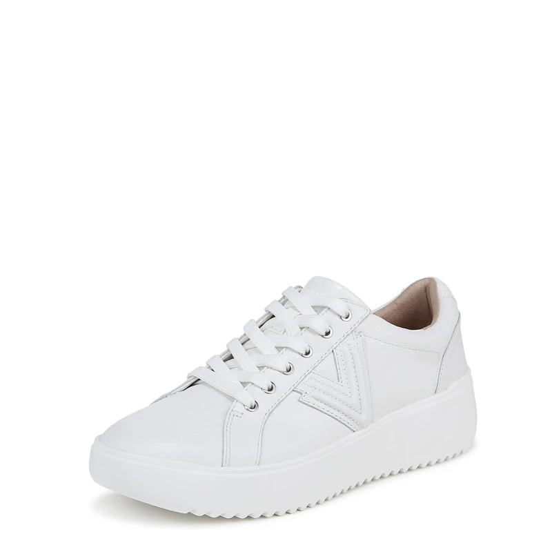 Vionic Womens Kearny White Leather Lace Up Sneaker - 4.5 UK