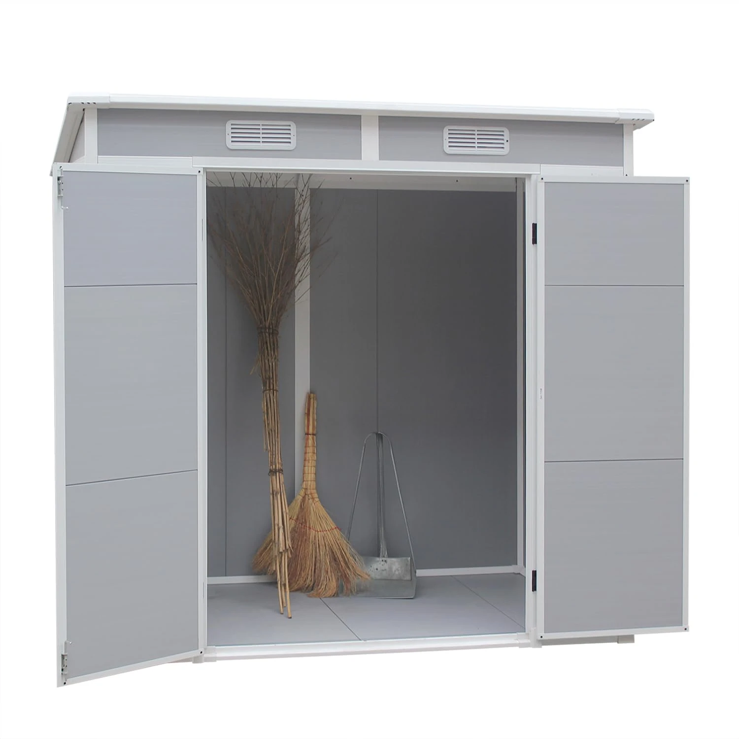 Plastic Garden Storage Shed Outdoor Storage Includes Plastic Floor,House Tool Shed Utility Chest Shed Box 183 x 112x 183cm