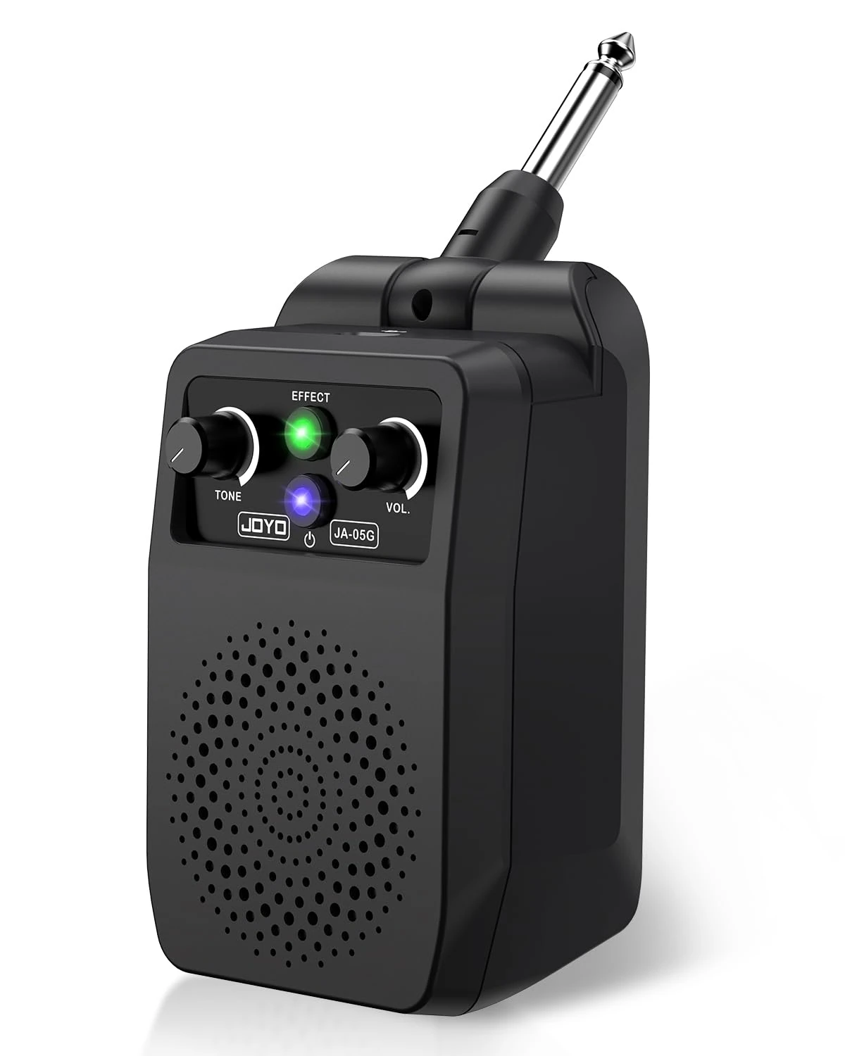 JOYO Mini Guitar Amp 5W Portable - Rechargeable Bluetooth Combo Amplifier with Built-in Effects (Clean, Overdrive, Distortion, Reverb) Compact Practice Amp for Electric Guitar Plug in, Black (JA-05G)