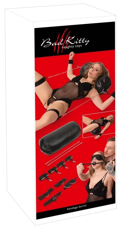 Bad Kitty Bondage Barrel Love Pillow Black 25.5 cm - Image 1