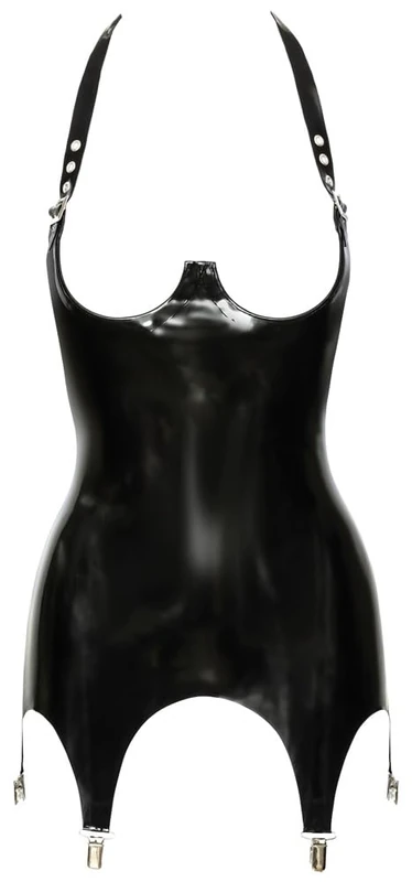 Late X Women's Cami Suspender Opencup Black L