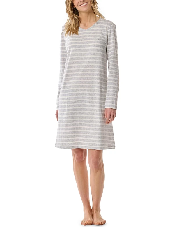 Schiesser Women's Casual Essentials Nightdress, Silver grey mel._181745, 46