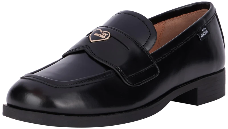 Love Moschino Women's Ja10172g1ljd0000 Loafers, Black, 9 UK