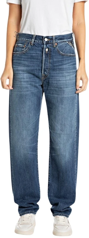 Replay Women's Jeans W9Z1 Straight Fit, 007 Dark Blue, 29W x 34L