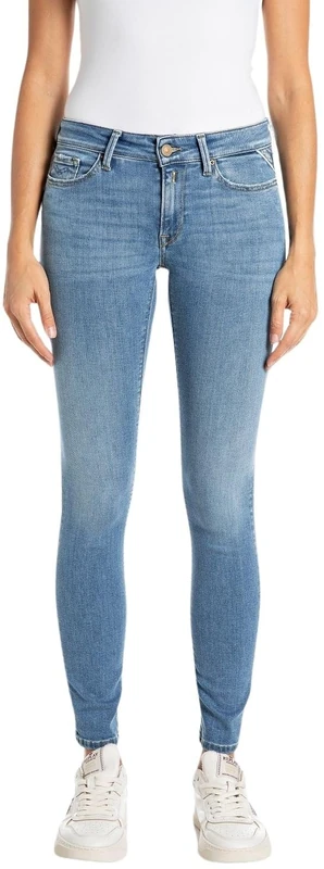 REPLAY Damen Jeans New Luz Skinny-Fit, Blau (Medium Blue 009-6), 27W / 32L