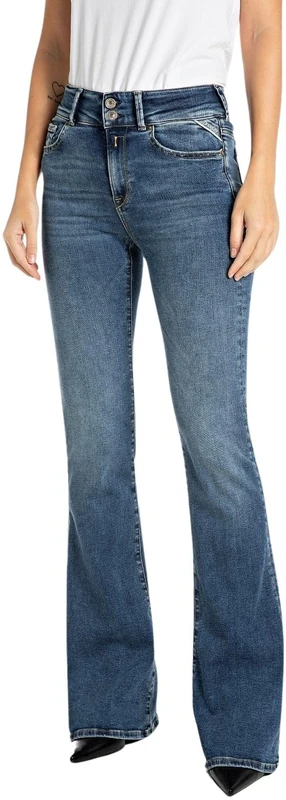 REPLAY Adult WLW689 Newluz Flare Jeans, Medium Blue 009, 32W / 32L