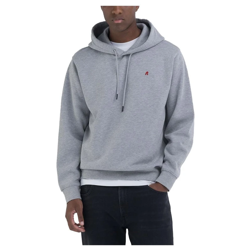 Replay Men's M6923 Hooded Sweatshirt, M08 Light Grey Melange, XS