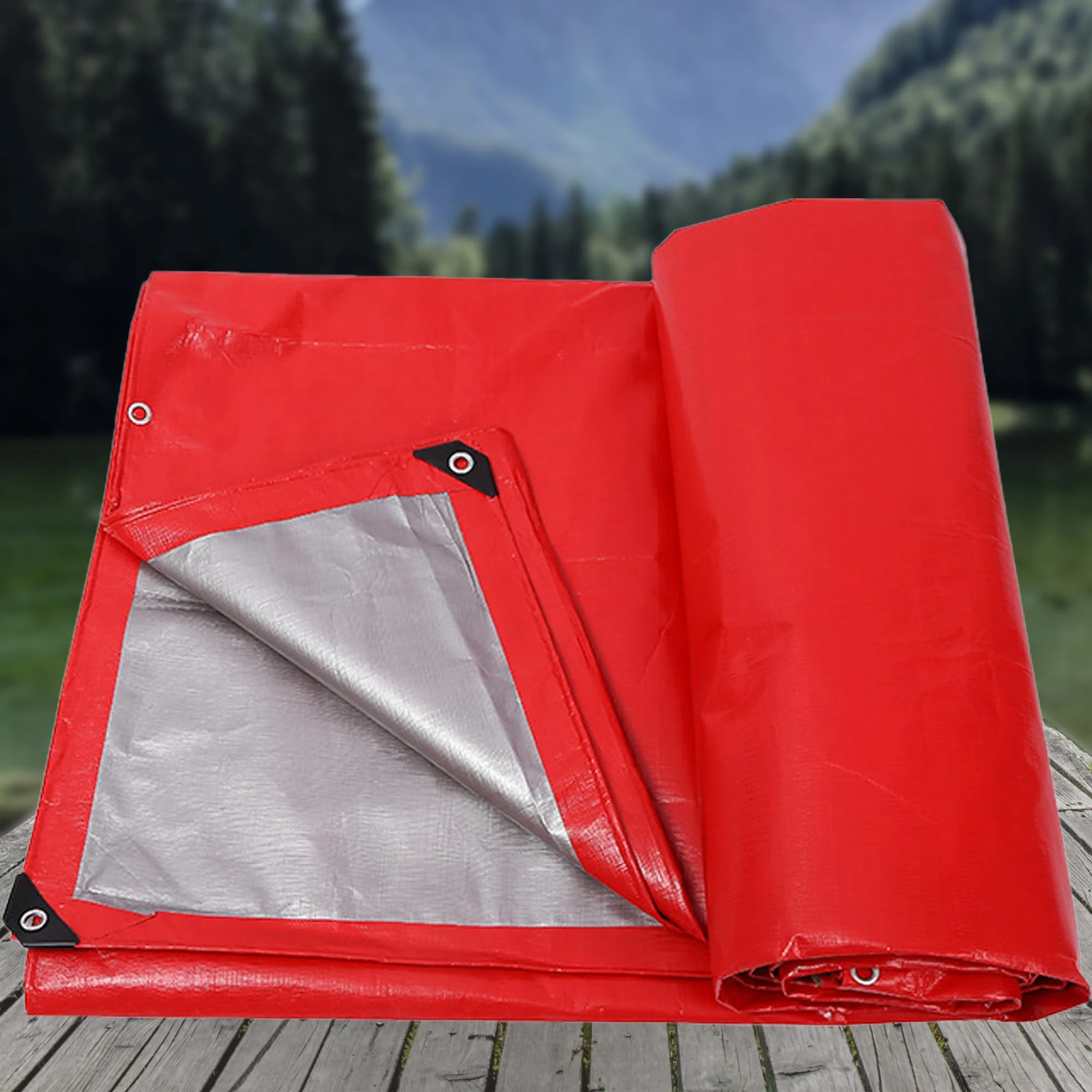 TMGJShd Waterproof Tarp Heavy-Duty Tarp Cover Double-Sided Coated with Reinforced Grommets Multi-Purpose Suitable for Outdoor and Garden Furniture, Supports Customization. (12m*12m|165g/m²)