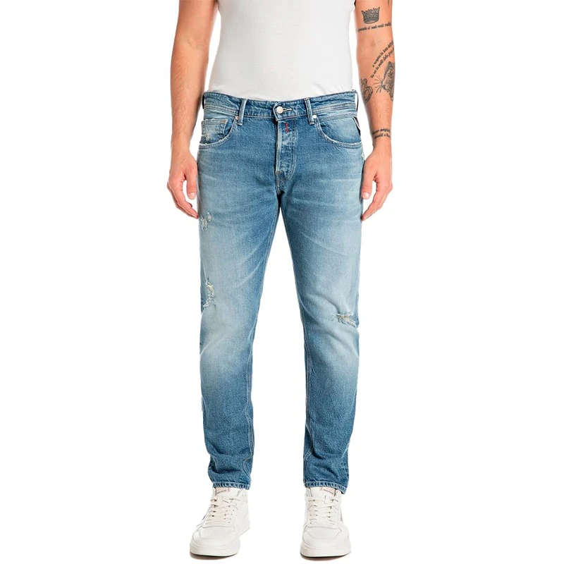 REPLAY Herren Jeans Willbi Regular-Fit Original, Blau (Medium Blue 009), 29W / 34L
