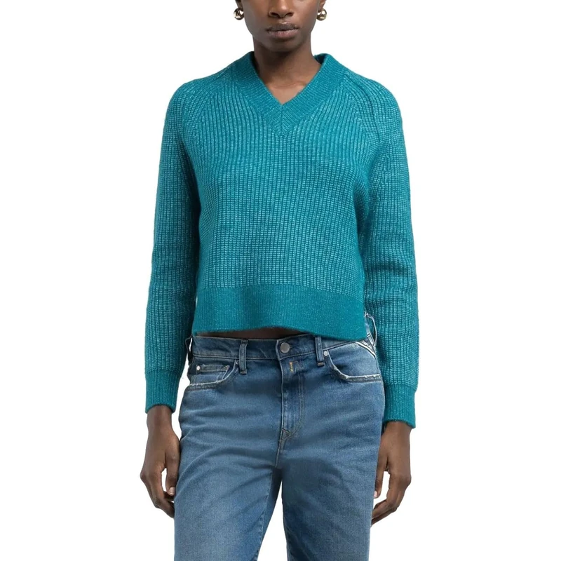 Replay Women's Jumper, 181 Peacock, L