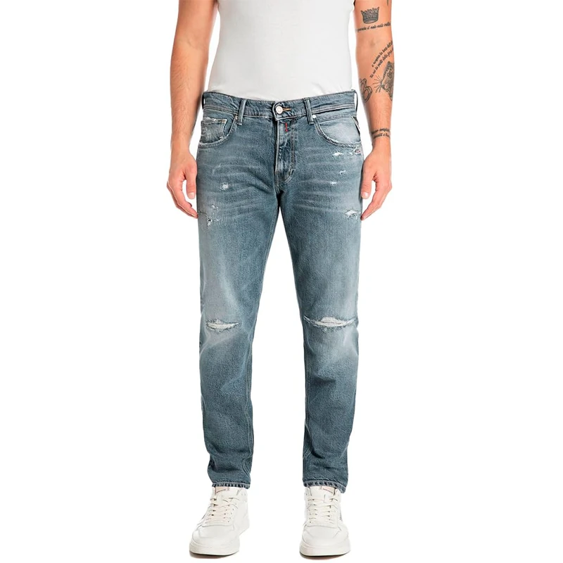 REPLAY Herren Jeans Willbi Regular-Fit Original, Blau (Medium Blue 009), 28W / 32L