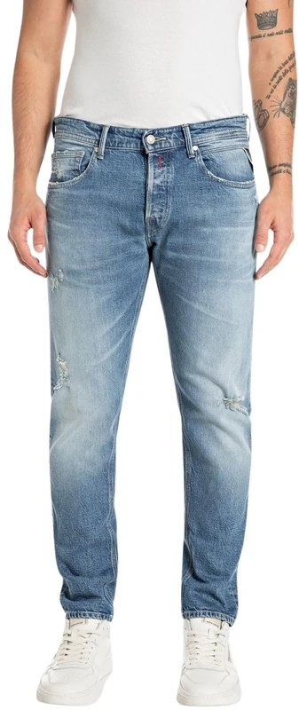 REPLAY Herren Jeans Willbi Regular-Fit Original, Blau (Medium Blue 009), 32W / 30L