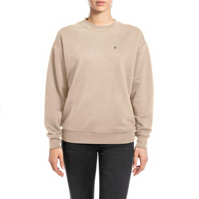 Replay Women's Oversized Sweatshirt, 803 Light Taupe, XXS