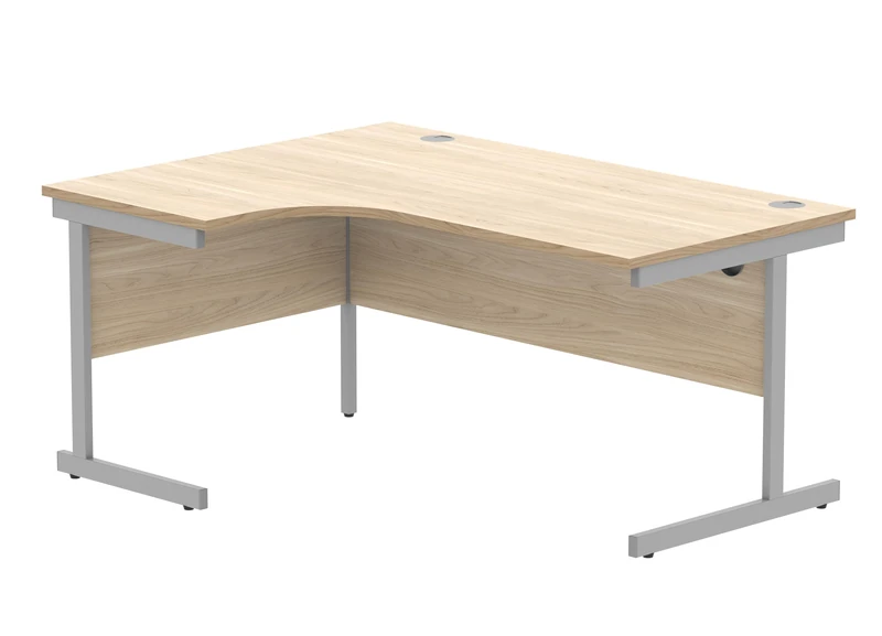 Office Hippo Essentials Left Corner Desk - Canadian Oak