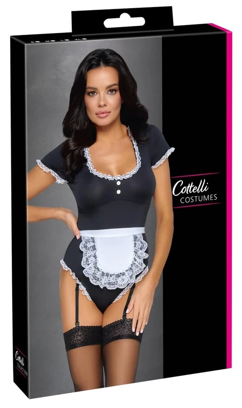 Cottelli Costumes Women's Waitress Body Black/White L - Image 1