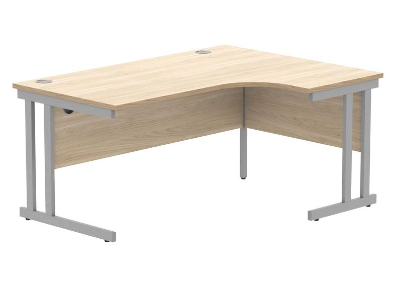 Office Hippo Essentials Right Corner Desk - Canadian Oak